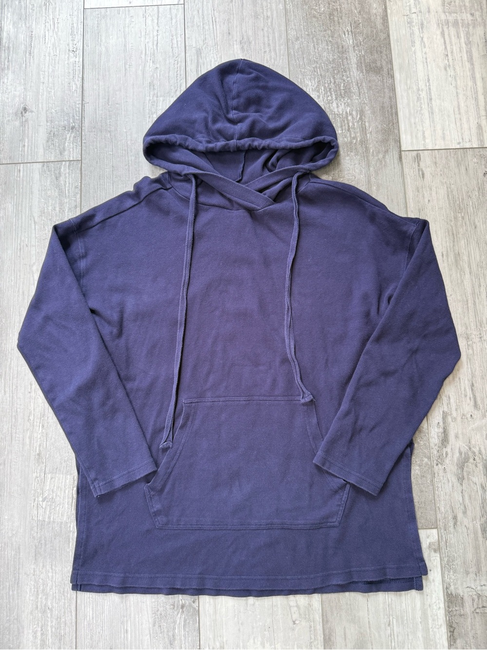 Pact Organic Cotton Navy Lightweight Hoodie Pullover Sweatshirt Size Medium